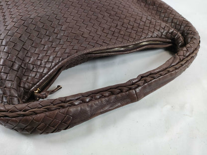 BOTTEGA VENETA Intrecciato Bottega Veneta Hobo Dark Brown Shoulder Bag