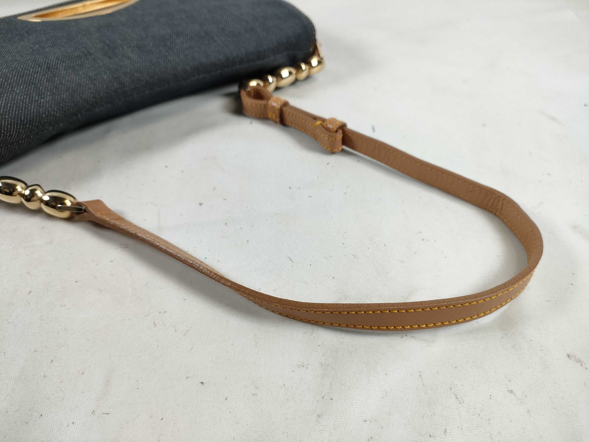 Dior Marispearl Denim Shoulder Bag
