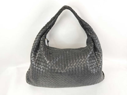 BOTTEGA VENETA Intrecciato Bottega Veneta Hobo Black Shoulder Bag