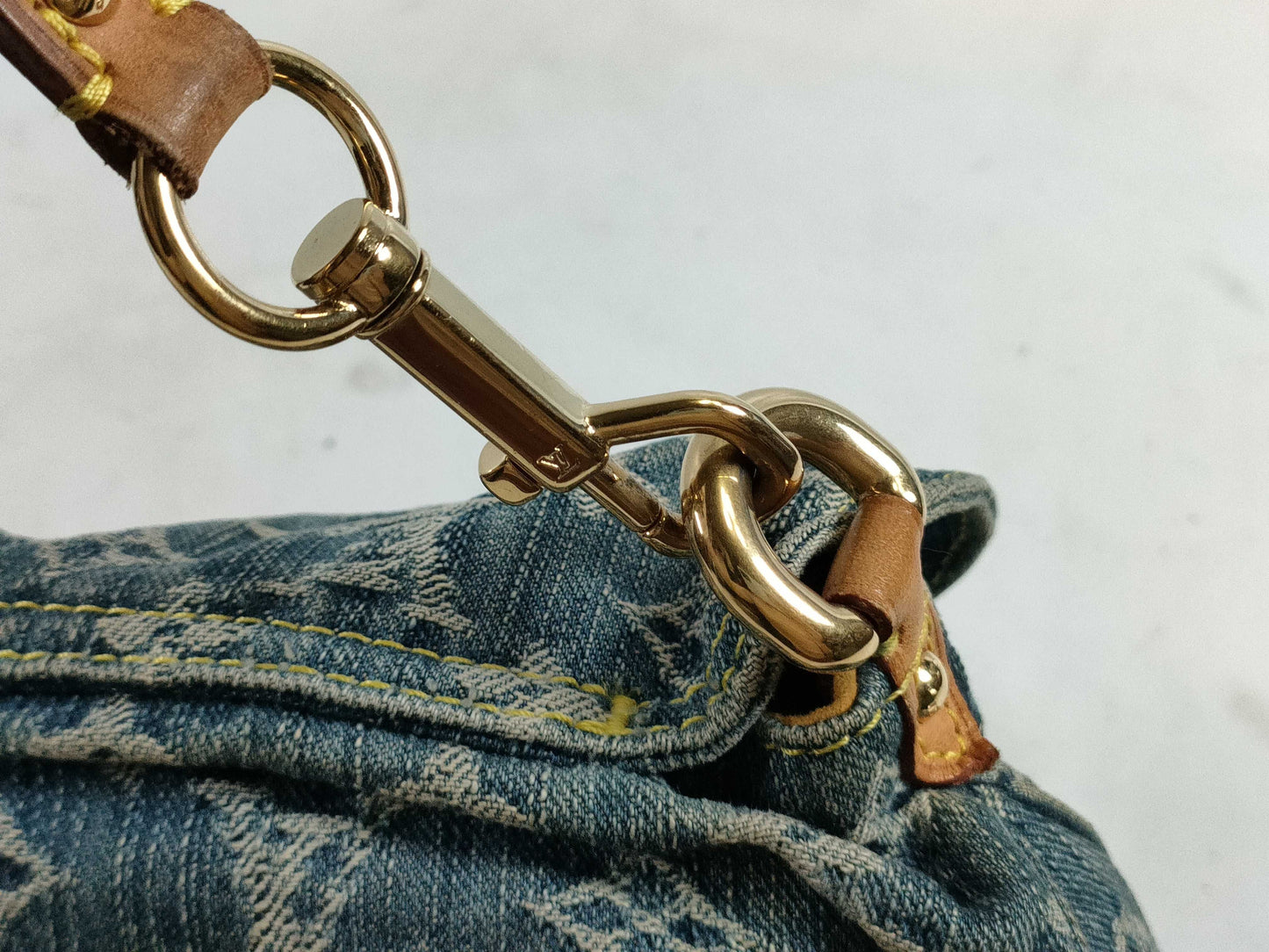 LOUIS VUITTON Monogram Denim Louis Vuitton Mini Pretty M95020 Denim Shoulder Bag