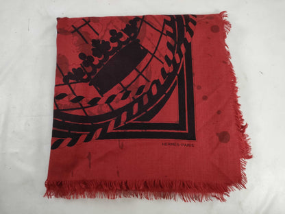 HERMES Carre 140 Cashmere Silk Other Apparel