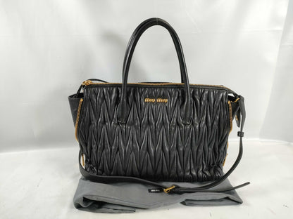 Miu Miu Matelasse Leather 2-Way Handbag