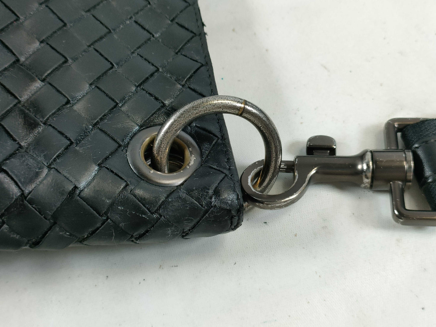 BOTTEGA VENETA Intrecciato Sacoche Black Shoulder Bag