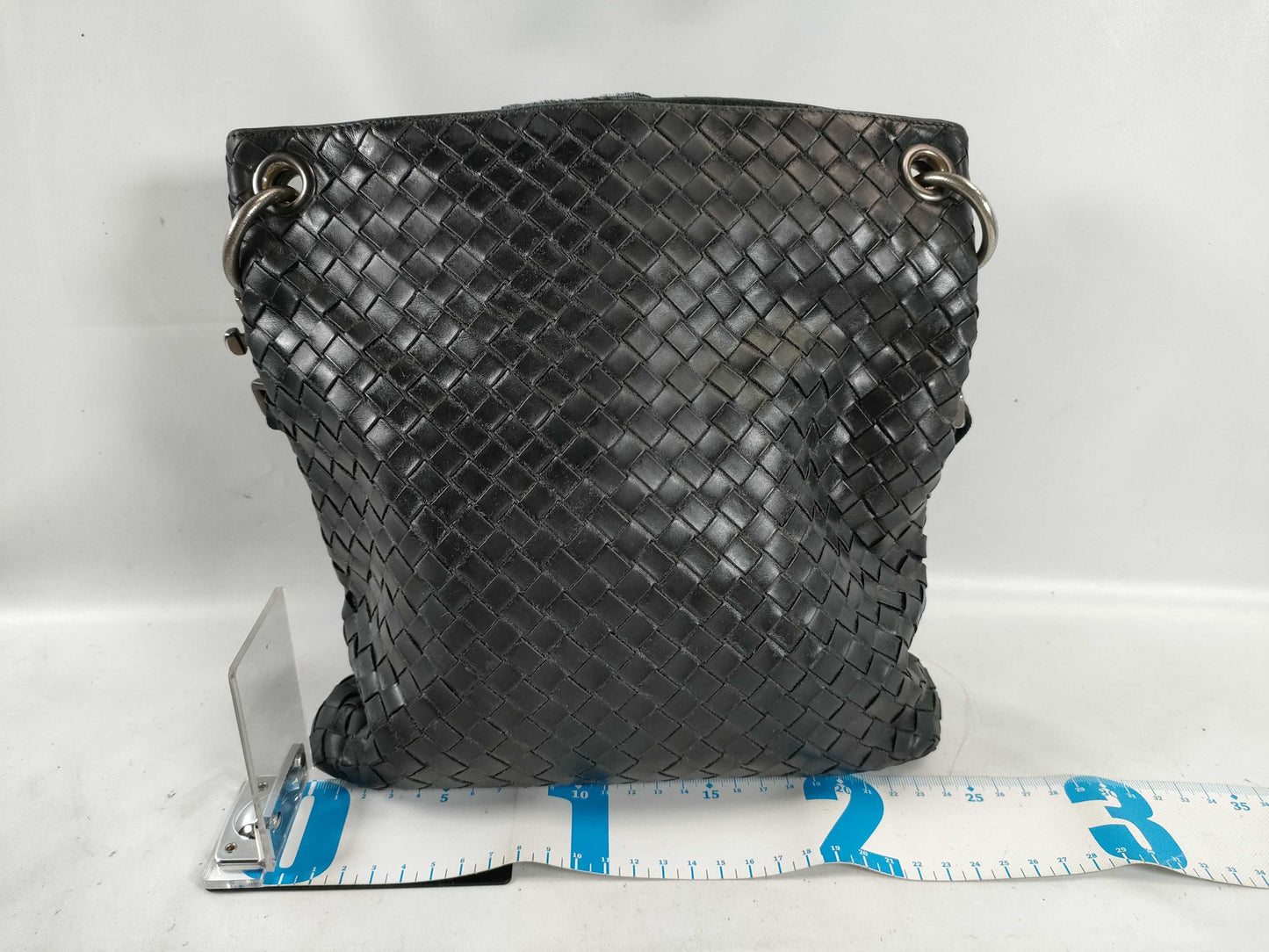 BOTTEGA VENETA Intrecciato Sacoche Black Shoulder Bag