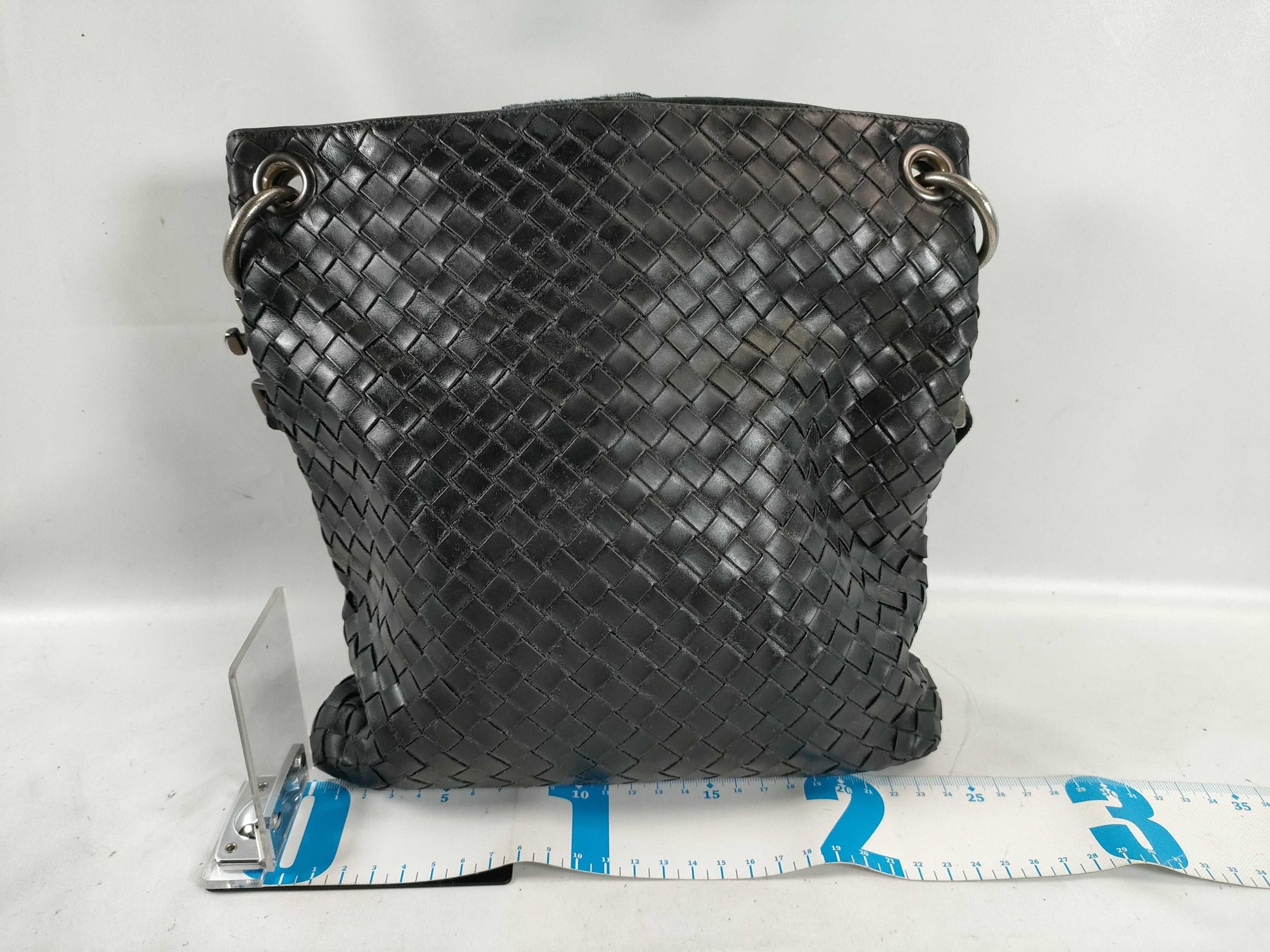 BOTTEGA VENETA Intrecciato Sacoche Black Shoulder Bag