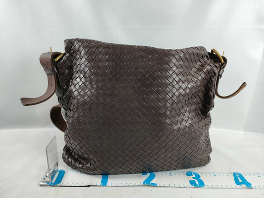 BOTTEGA VENETA Intrecciato Leather Messenger Bag Shoulder Bag