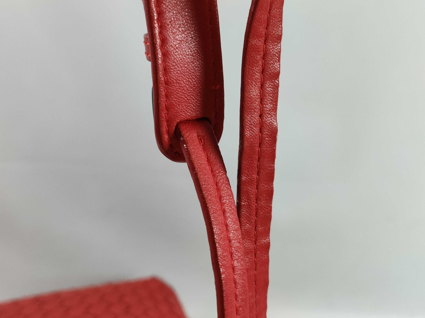 BOTTEGA VENETA Intrecciato Leather Shoulder Bag in Red