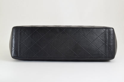 CHANEL Matelasse Chain Shoulder Bag, Large Matelasse, Black