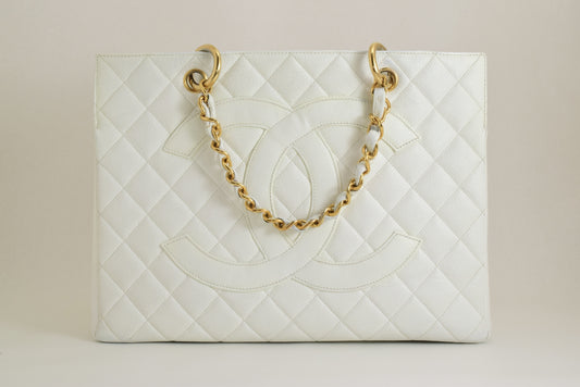 CHANEL Caviar Skin Matelasse GST Tote Caviar Skin Shoulder Bag Tote Bag