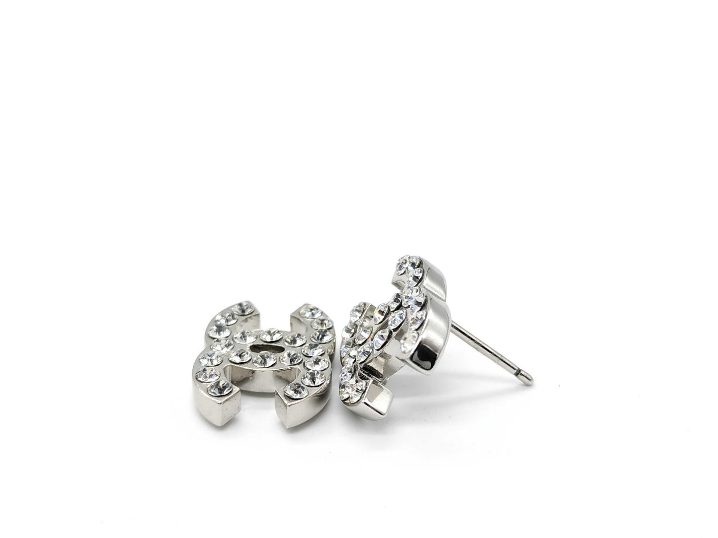 CHANEL Coco Mark CHANEL Coco Mark Rhinestone Earrings 05V One side broken