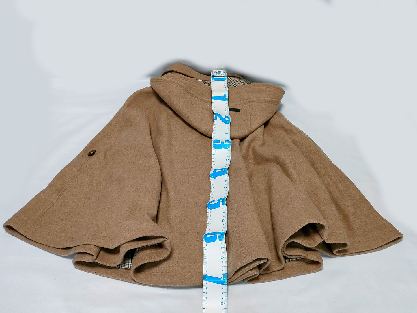 BURBERRY Blue Label Nova Check Poncho, Size 38