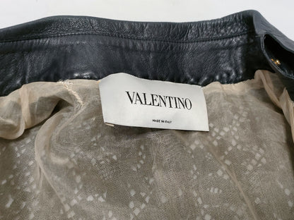 VALENTINO VALENTINO Leather and Lace Double Jacket 6 Jacket