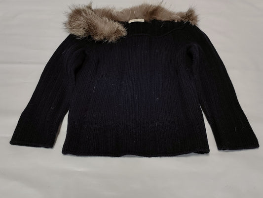 PRADA Prada Fur Knit Black Size 40 Tops