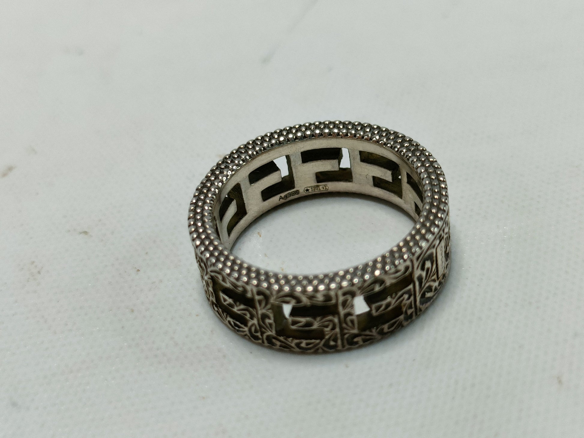 GUCCI Arabesque Ring, 925, Size 10