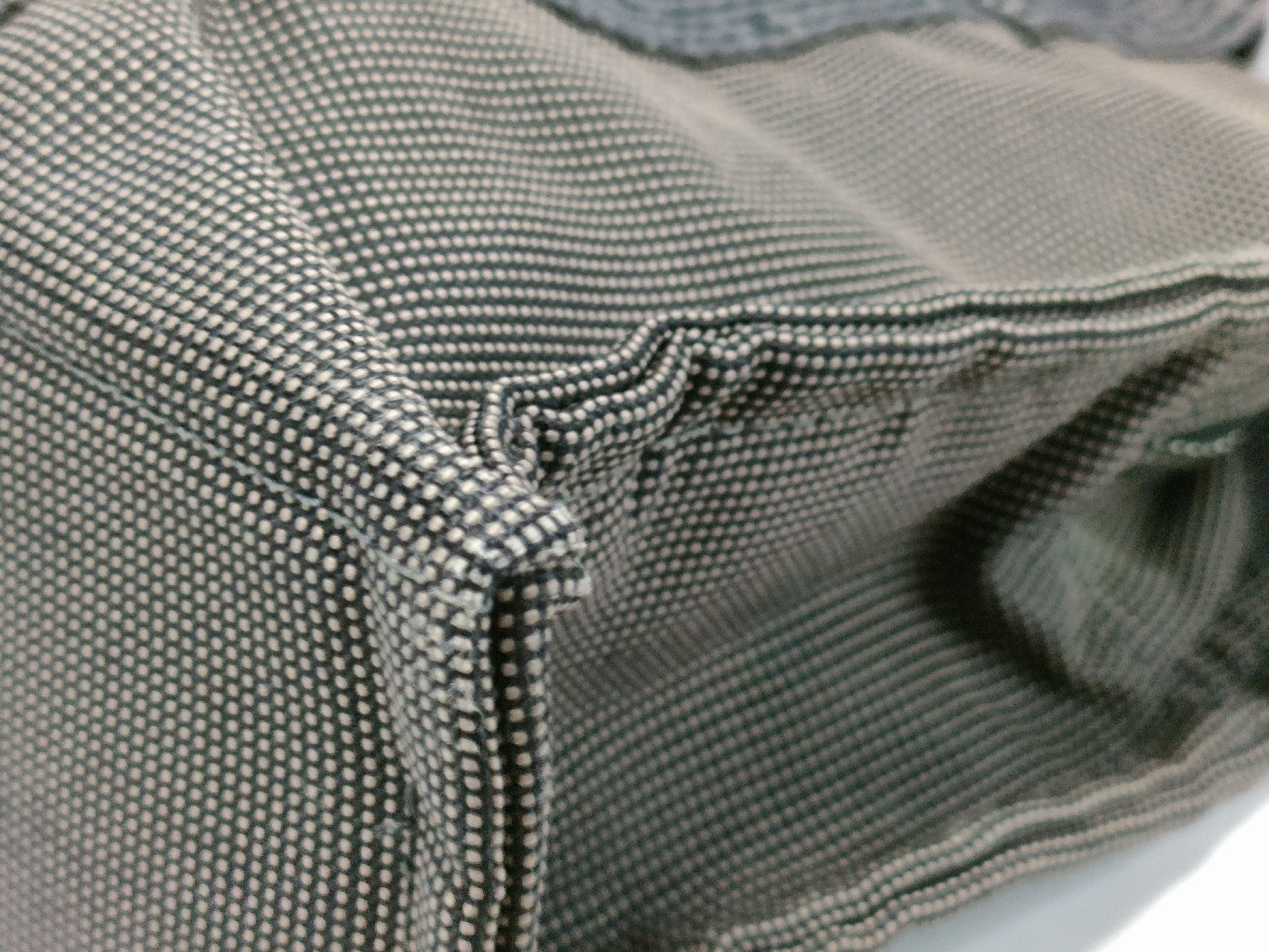 HERMES Air Line PM Canvas Handbag Gray