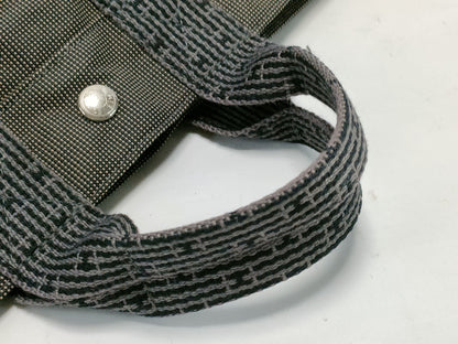 HERMES Air Line PM Canvas Handbag Gray