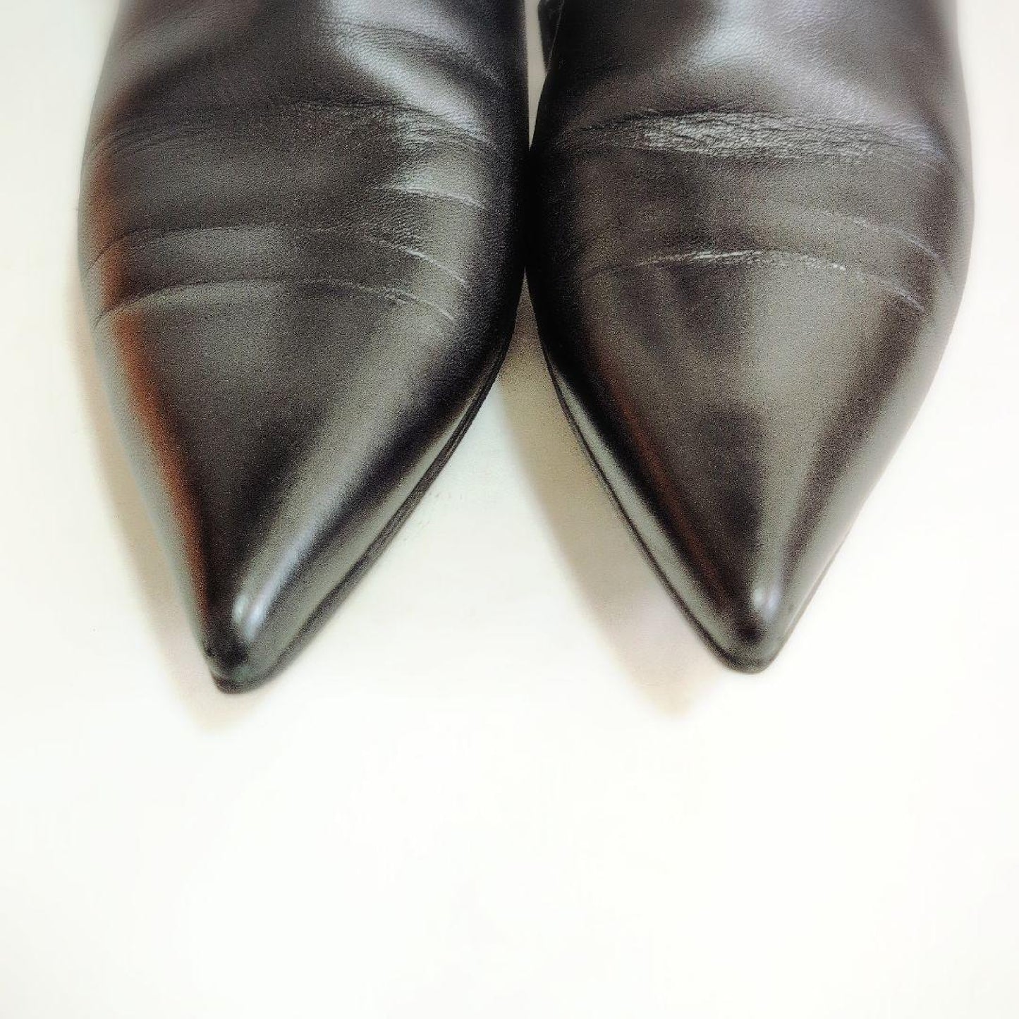BALENCIAGA Short Boots, Side Zip, Leather, Pointed Toe, Size 24.0cm, Other Shoes