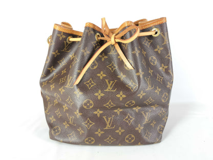 LOUIS VUITTON Monogram Louis Vuitton Drawstring Shoulder Bag Petit Noe M42226 Monogram AR0050 Shoulder Bag