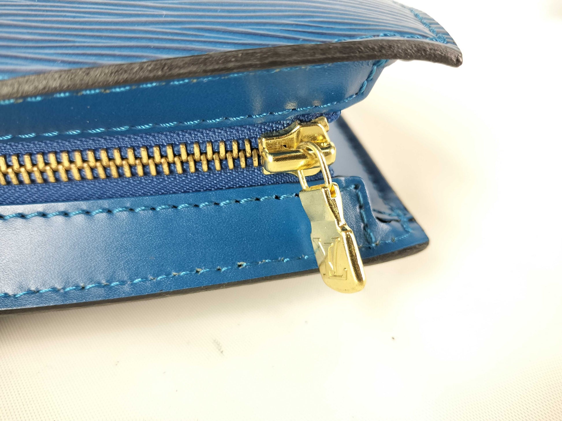 LOUIS VUITTON Epi Louis Vuitton Tote Bag M52275 Saint Jacques Epi Toledo Blue VI0925 Tote Bag