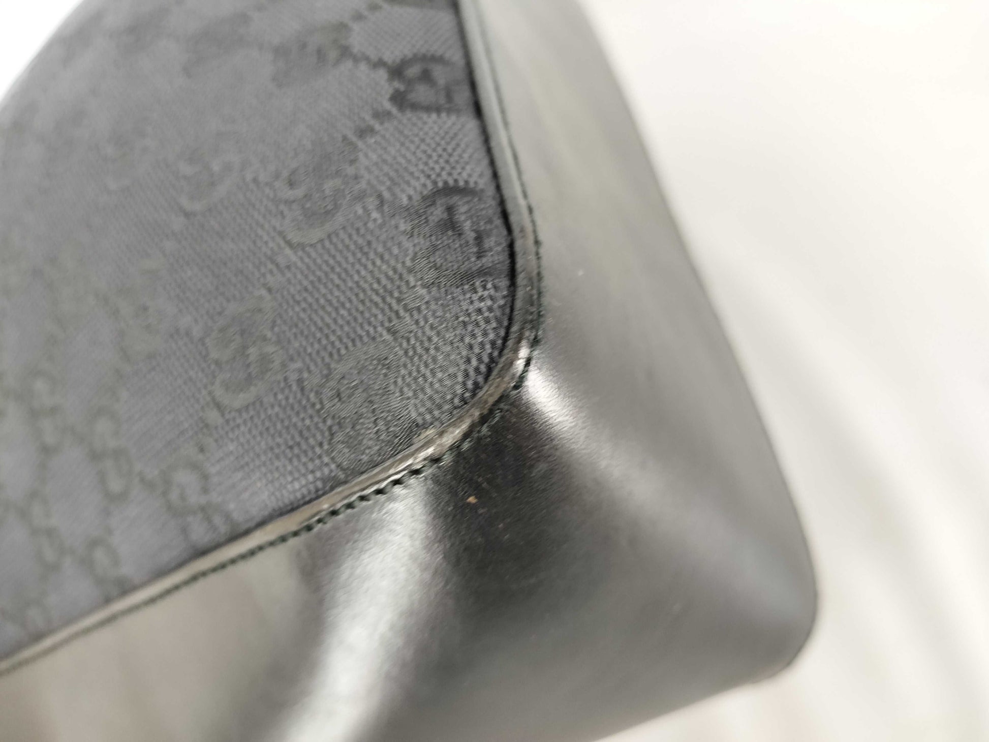 GUCCI GG Canvas Gucci/One Shoulder Bag/001 3766/GG Canvas/Black Shoulder Bag