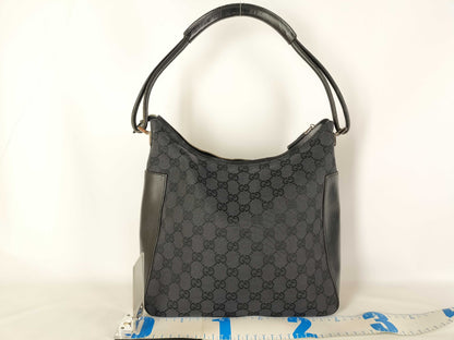 GUCCI GG Canvas Gucci/One Shoulder Bag/001 3766/GG Canvas/Black Shoulder Bag