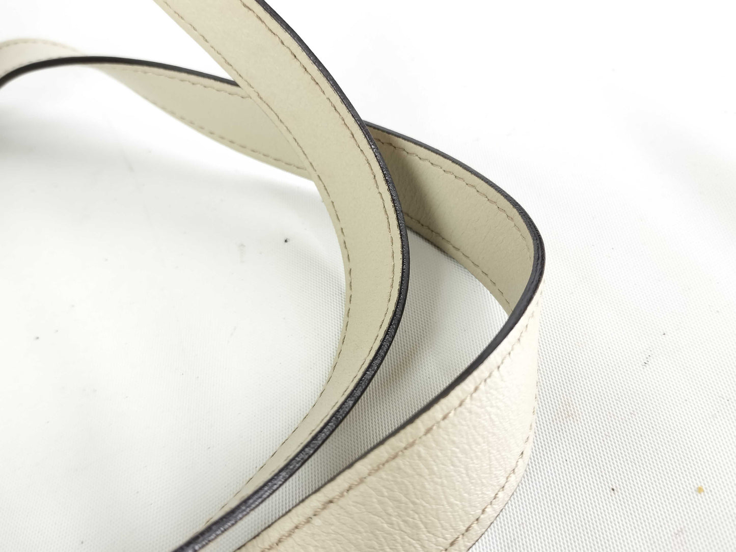 GUCCI Guccissima Gucci/Tote Bag/130736/Abby/Shimmer Leather/Ivory Tote Bag