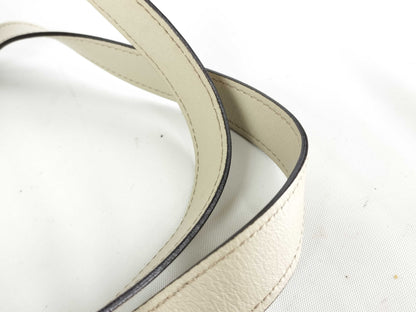 GUCCI Guccissima Gucci/Tote Bag/130736/Abby/Shimmer Leather/Ivory Tote Bag