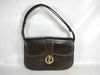 GUCCI Old Gucci Semi-Shoulder Bag with GG Hardware, Vintage Calfskin Leather, Dark Brown Shoulder Bag