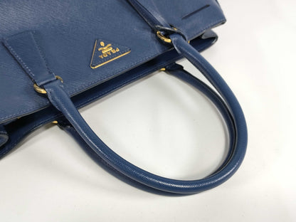 PRADA Prada 2-Way Tote Bag, Galleria, 1BA274, Saffiano Leather, Blue, No Strap, Tote Bag