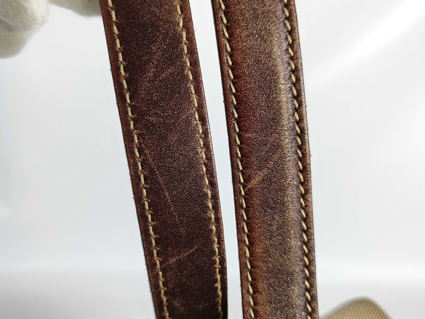 PRADA Prada Boston Bag BR3461 Logo Jacquard Beige Boston Bag