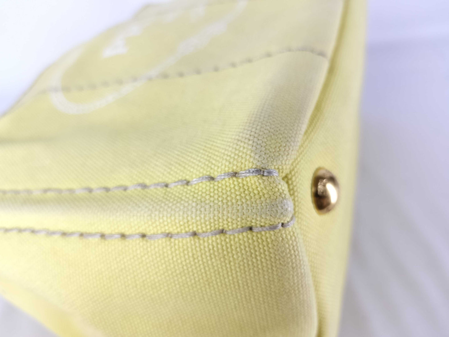 PRADA Prada/Tote Bag/Canapa/BN2439/Canvas/Yellow Handbag