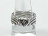 Tiffany & Co. Sterling Silver Ring, Somerset, Heart, Mesh, 925 Silver, 5.3g