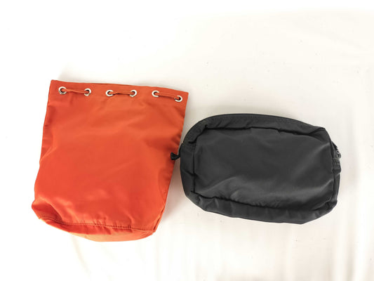 PRADA Nylon Prada/2 Pouches/Tesuto/Nylon/As Is Pouch