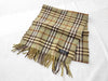 Burberrys Fringe Scarf, Nova Check, Made in England, 100% Lambswool, Green Scarf