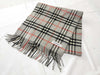 Burberrys/Fringe Scarf/Nova Check/Sanyo Shokai/100% Cashmere/Gray Scarf
