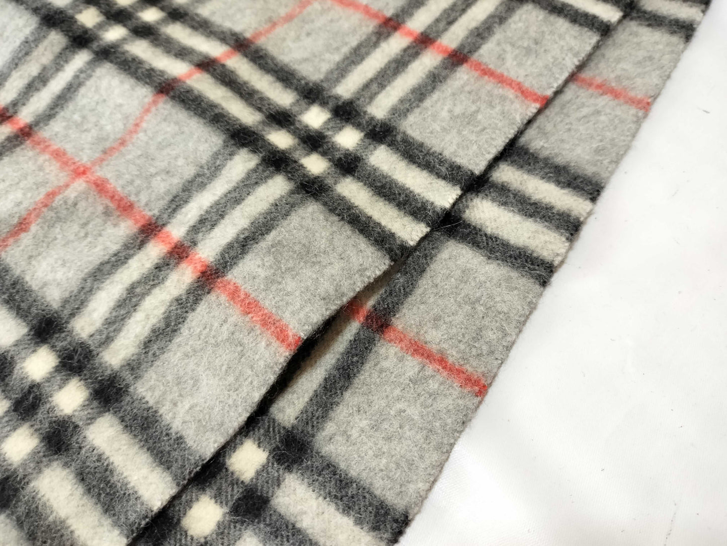 Burberrys/Fringe Scarf/Nova Check/Sanyo Shokai/100% Cashmere/Gray Scarf