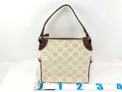 CELINE Triomphe Macadam Canvas and Leather Gold One-Hand Bag Shoulder Bag