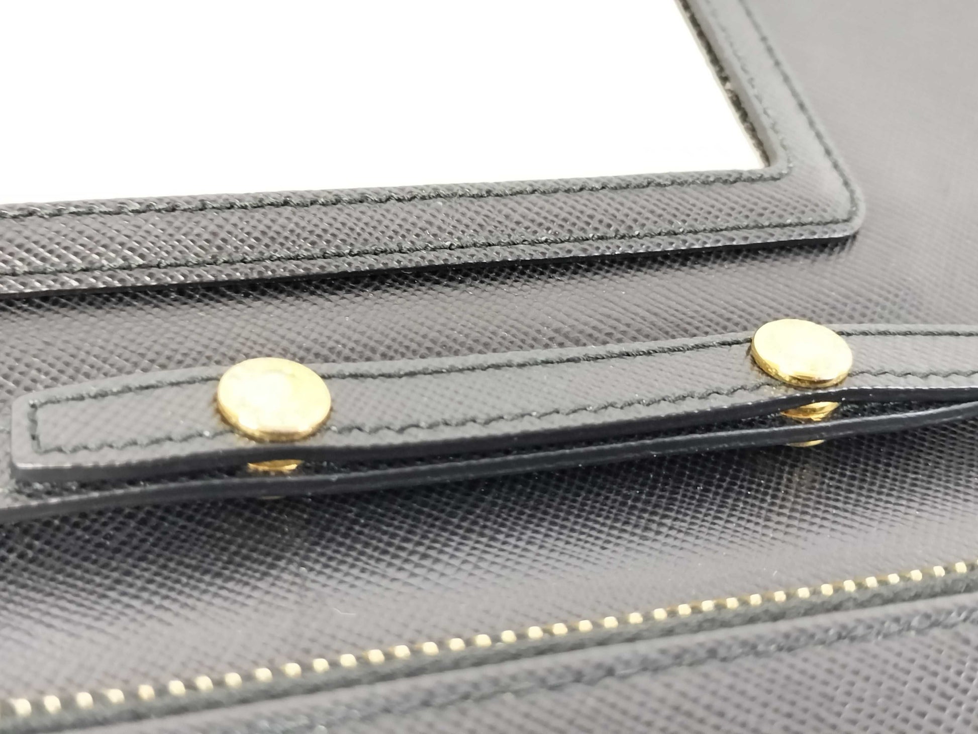 PRADA Prada Leather Black Gold Chain Shoulder Bag