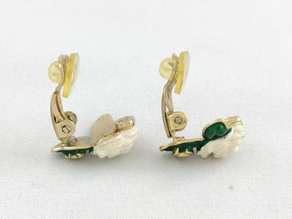 CHANEL Camellia Chanel CHANEL Coco Mark Camellia Gold GP Earrings Accessories Earrings