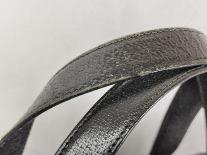 BVLGARI Logomania Black Hand 2-Way Canvas and Leather Bag Handbag