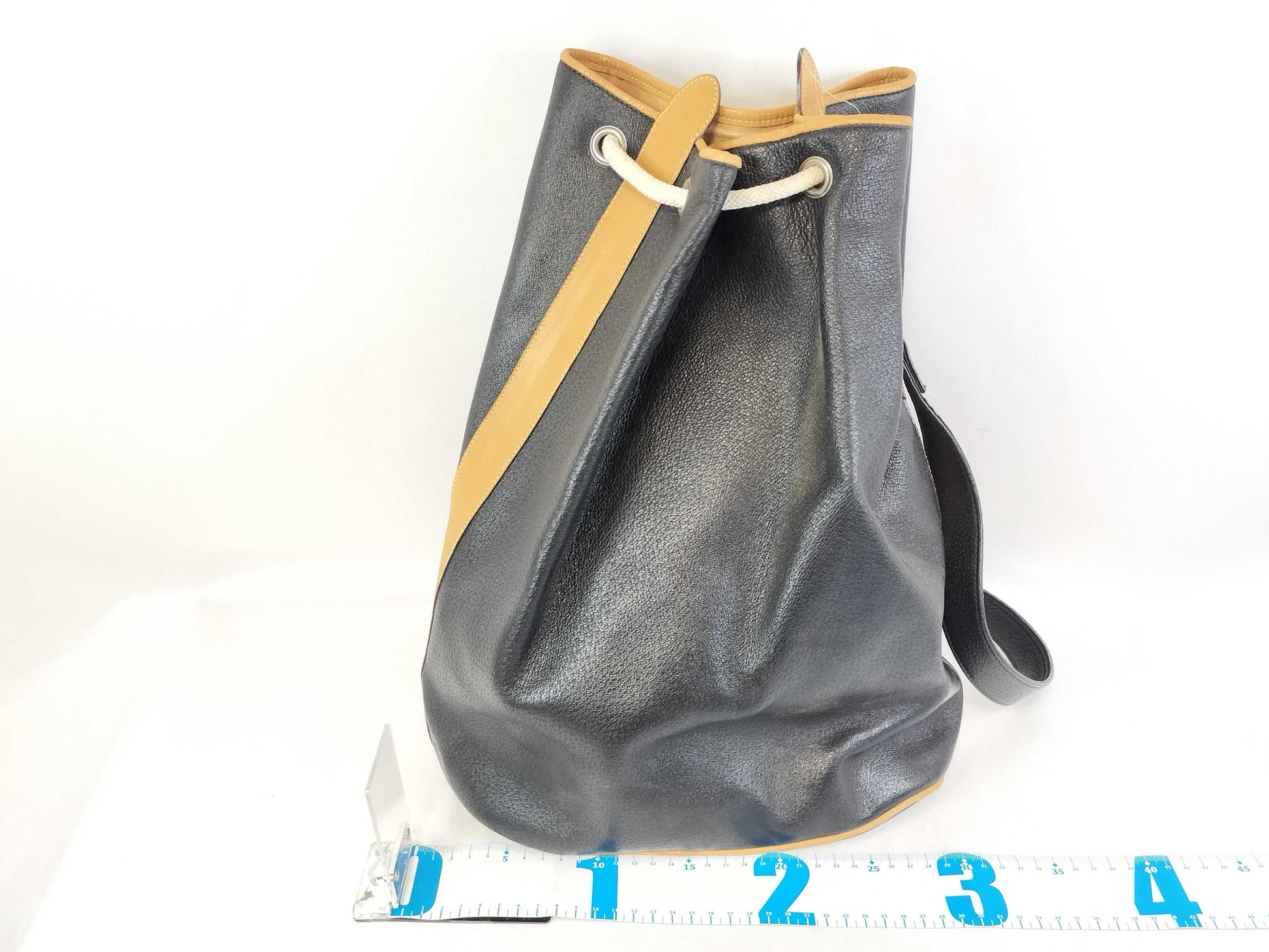 GUCCI Old Gucci GUCCI 012 58 5618 Old Gucci Leather Backpack Bag Rucksack