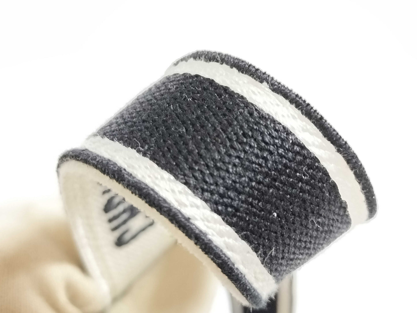 Dior Christian Dior CHRISTIAN DIOR Gold Logo Black White Strap