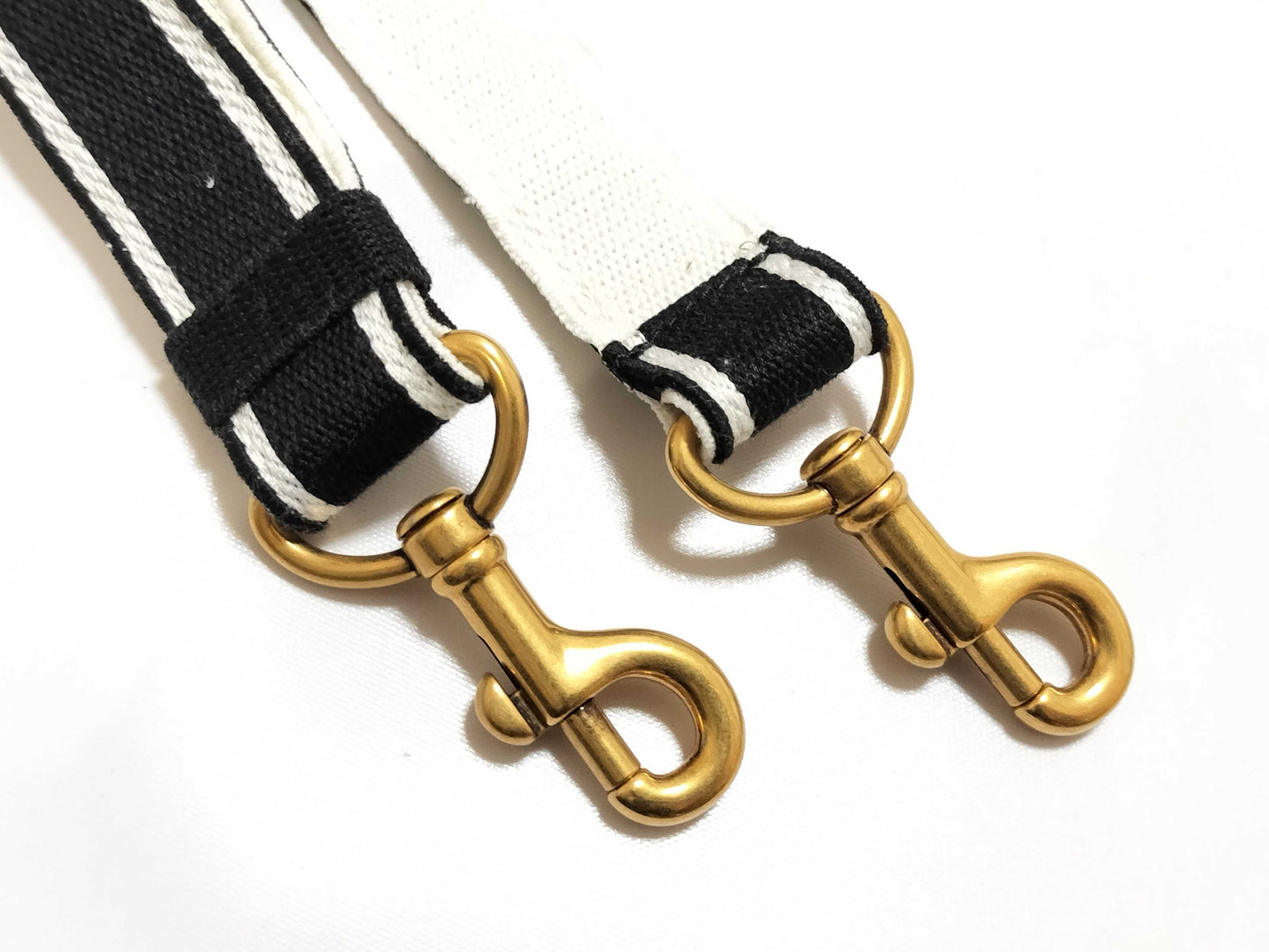 Dior Christian Dior CHRISTIAN DIOR Gold Logo Black White Strap
