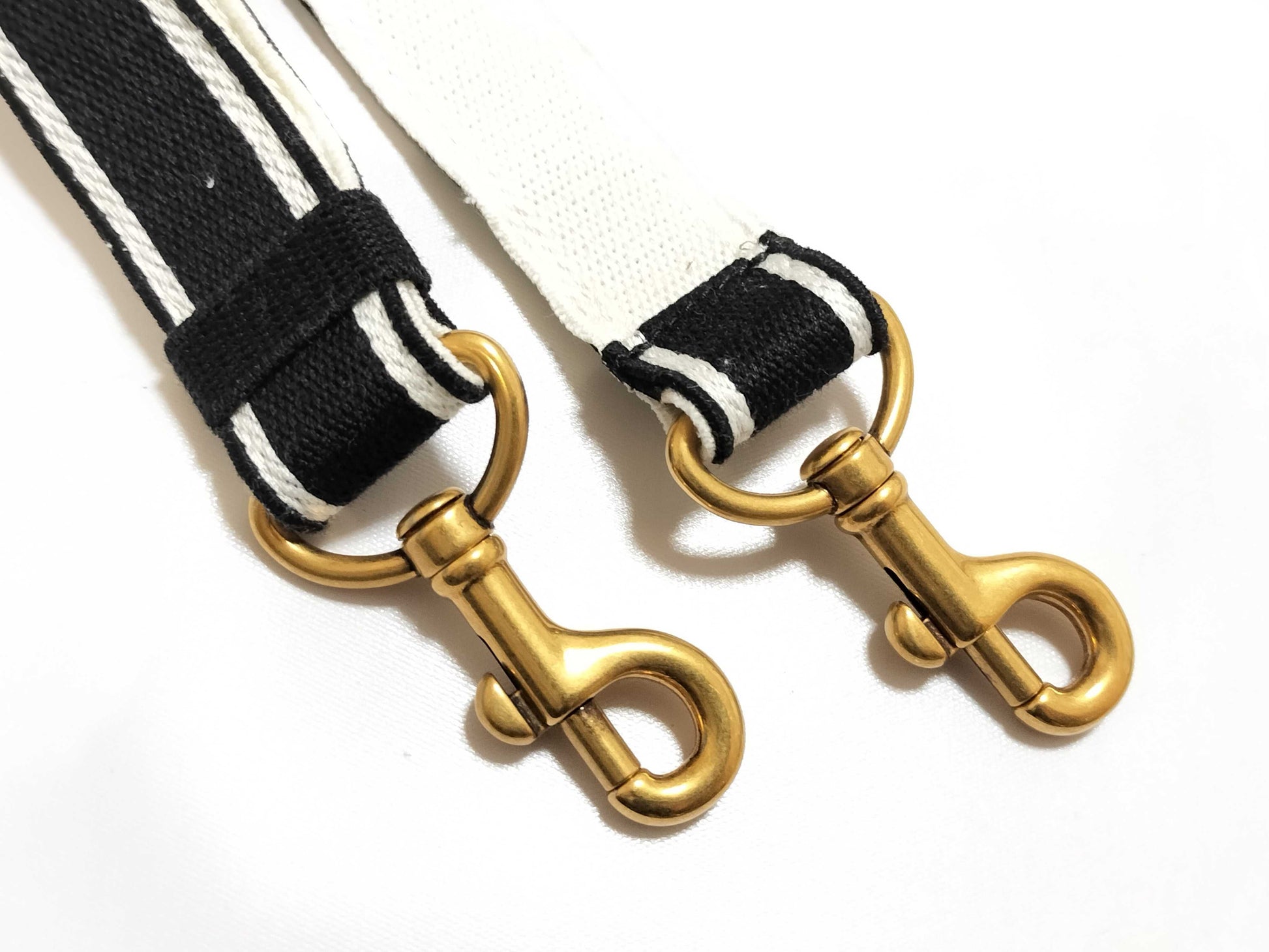Dior Christian Dior CHRISTIAN DIOR Gold Logo Black White Strap