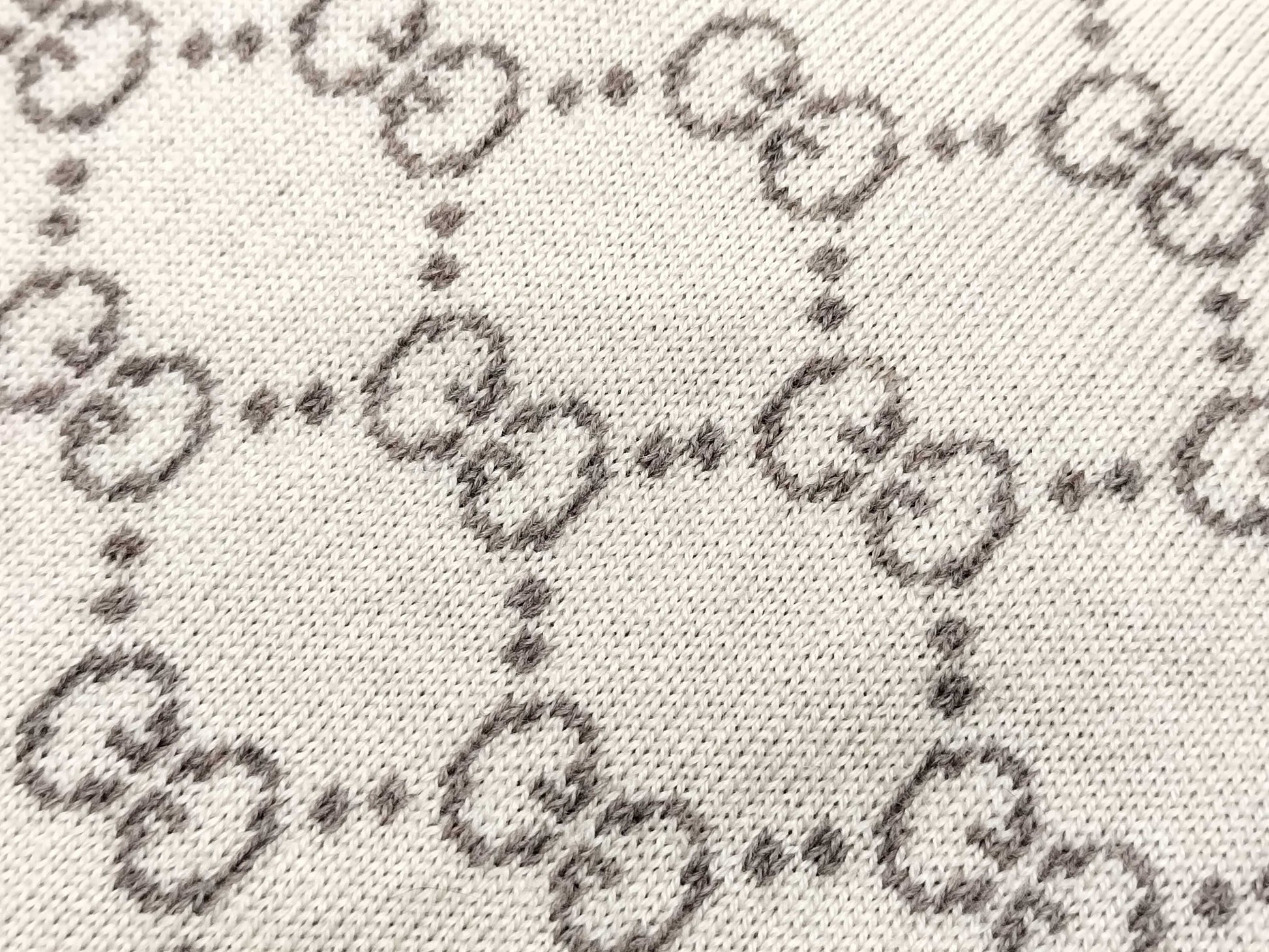 GUCCI 523434 GG Sherry Wool Beige Scarf