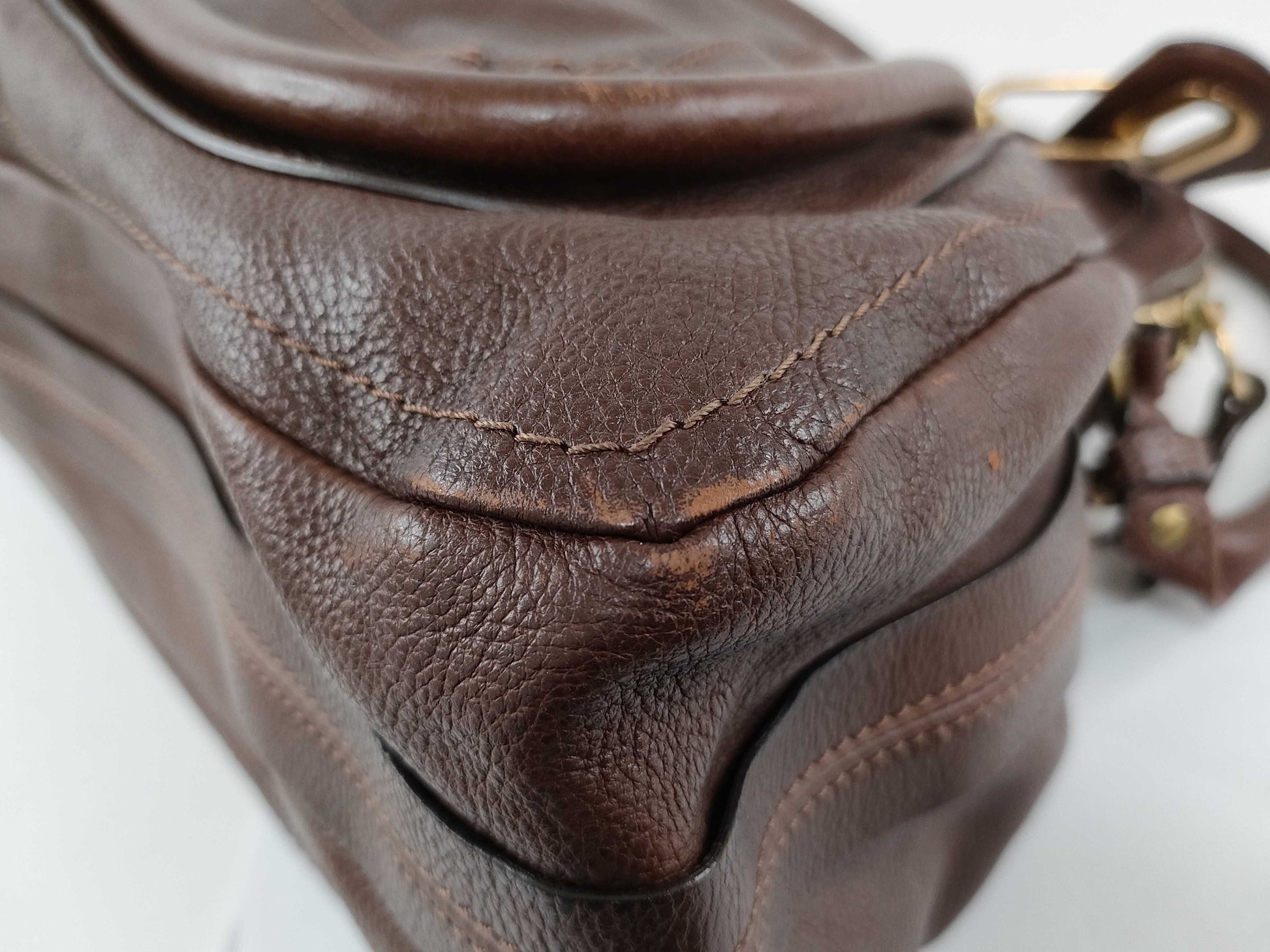 Chloe Paraty Shoulder Bag/Handbag, 2-Way Leather, Brown Shoulder Bag