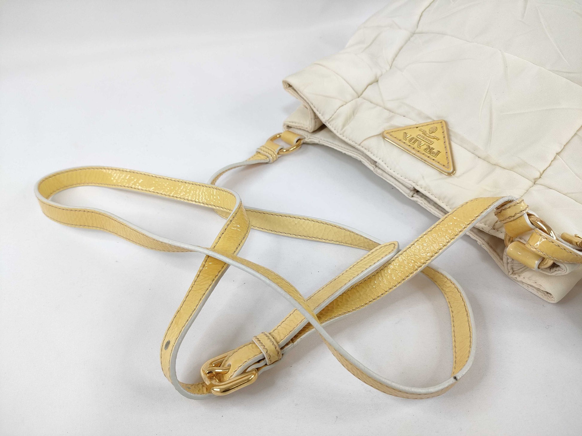 PRADA Nylon Prada Shoulder Bag Nylon White Bag Shoulder Bag