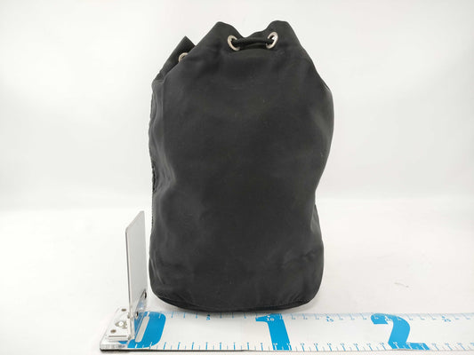 PRADA Nylon Prada Drawstring Pouch, Black Nylon Pouch