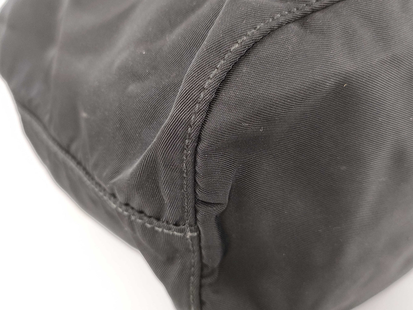 PRADA Nylon Prada Drawstring Pouch, Black Nylon Pouch