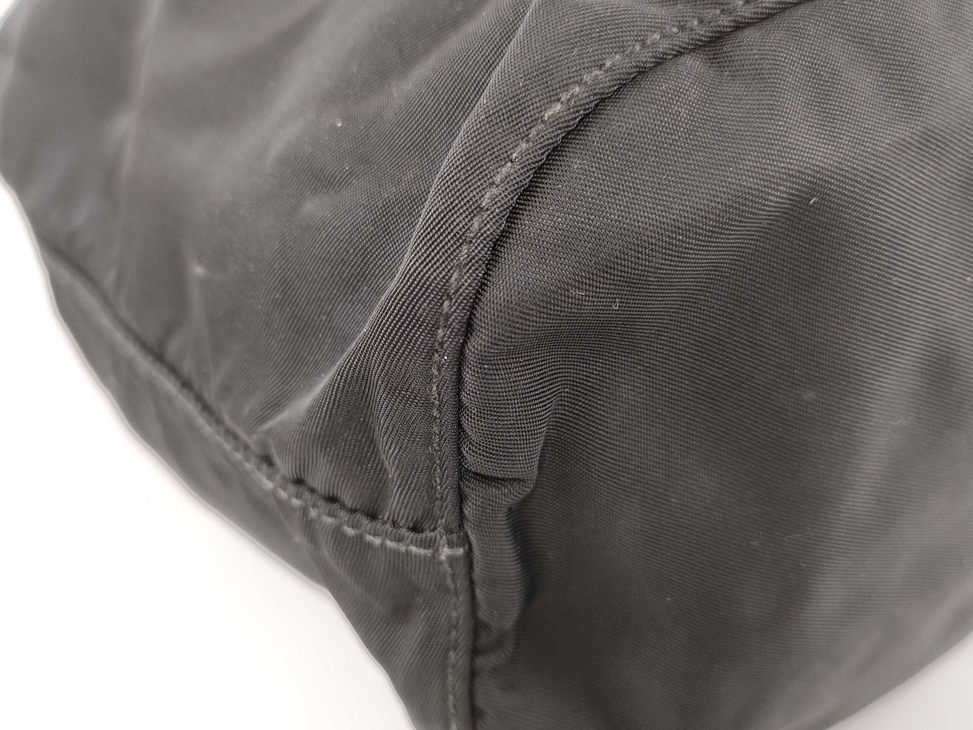 PRADA Nylon Prada Drawstring Pouch, Black Nylon Pouch